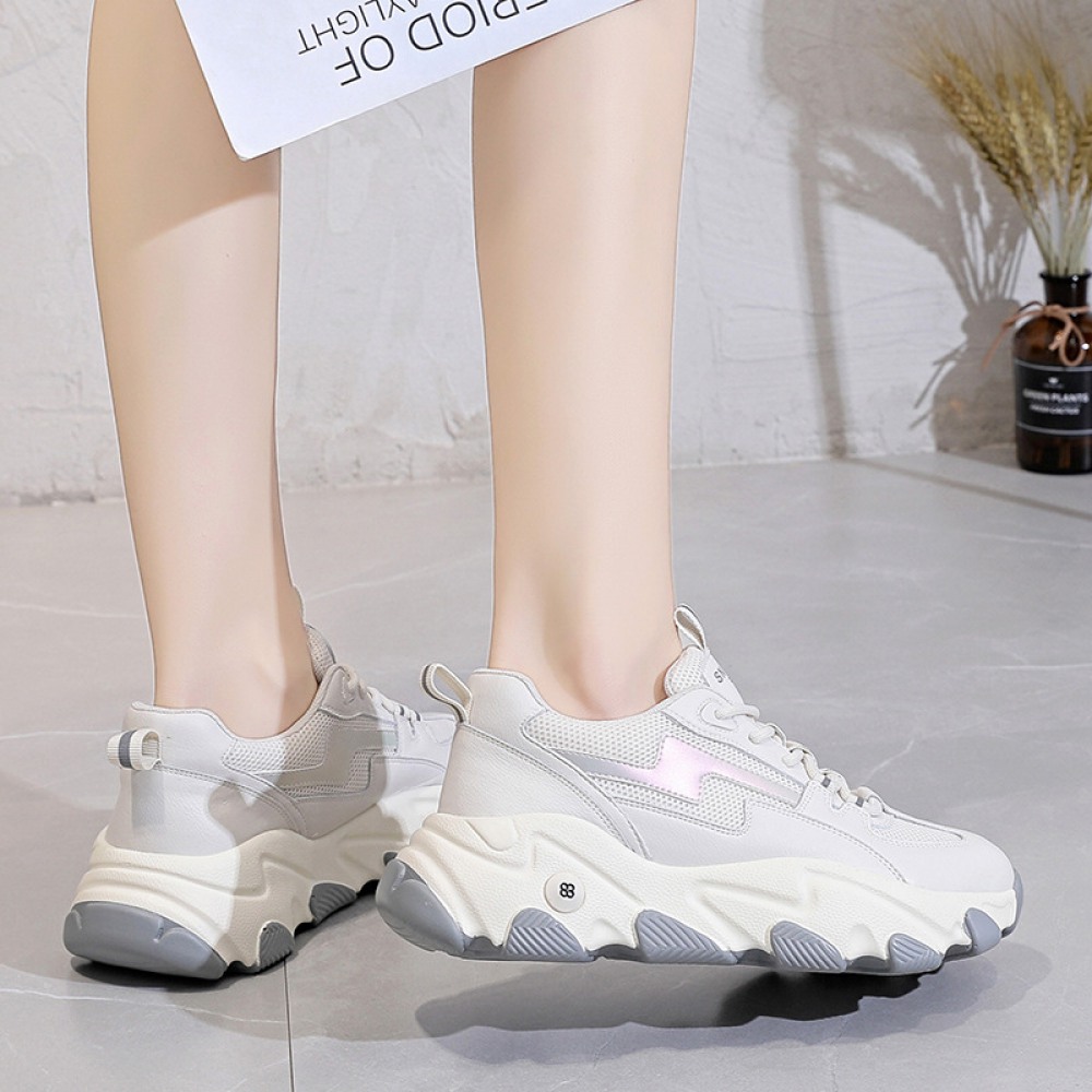 Spring New Women's Thick-Soled Increased Sports Style Casual Trendy Shoes