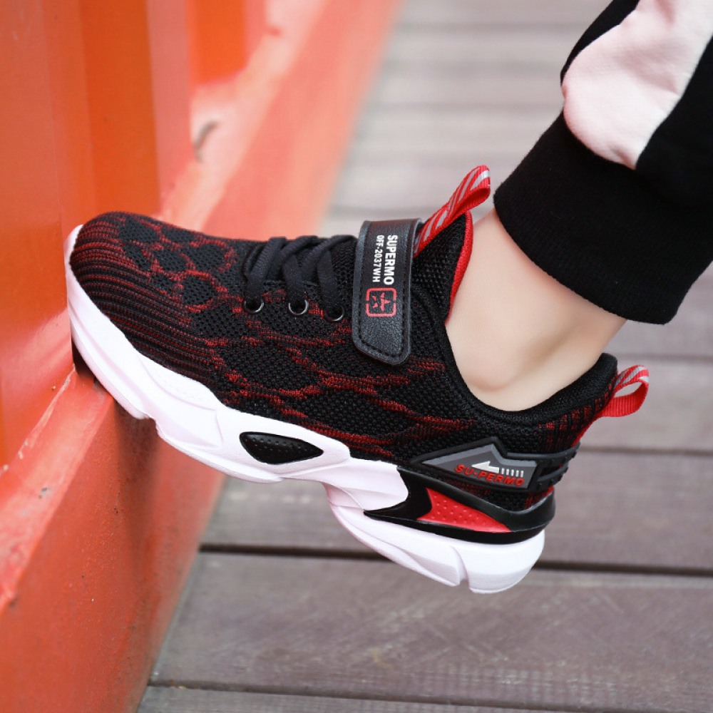 Children's New Sports Shoes Breathable Flying Woven Students Running Sneakers