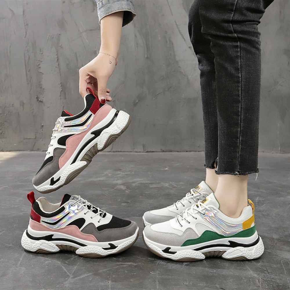 Spring and Summer New Breathable Flying Woven Women's Sports Shoes Flat Running Shoes