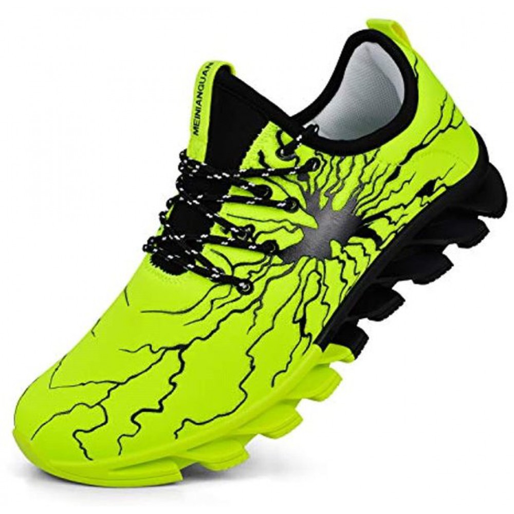 Men's Fashion Slip On Tennis Athletic Sports Running Casual Walking Gym Workout Shoes Green